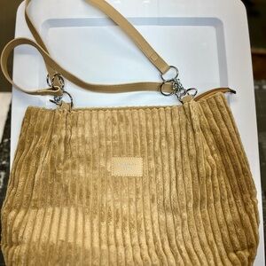 Corduroy Shoulder Bag - Brown